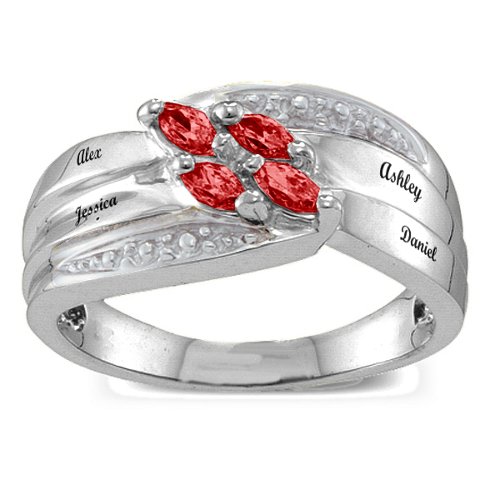 Angled 2-6 Marquise Ring