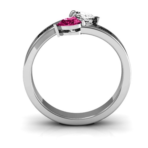 "Tribute" Hearts Bypass Ring