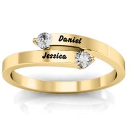 "Soleil" Tipped Bypass Ring