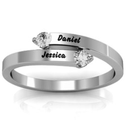 "Soleil" Tipped Bypass Ring