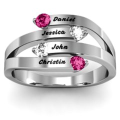 "Connection" Interwoven Stones Ring