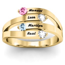 "Connection" Interwoven Stones Ring