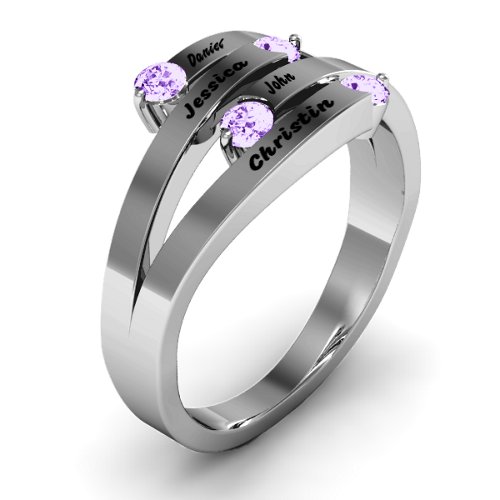 "Connection" Interwoven Stones Ring