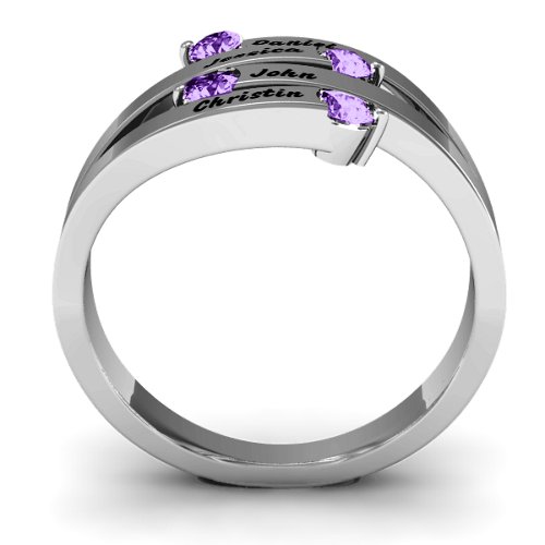 "Connection" Interwoven Stones Ring