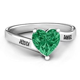 "Passion" Large Heart Solitaire Ring