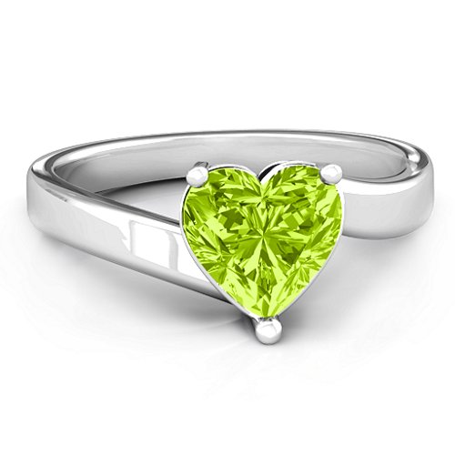 "Passion" Large Heart Solitaire Ring