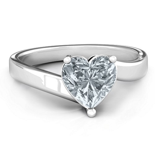 "Passion" Large Heart Solitaire Ring