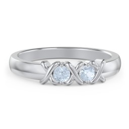 Hugs & Kisses XOXO Ring with 2-5 Stones