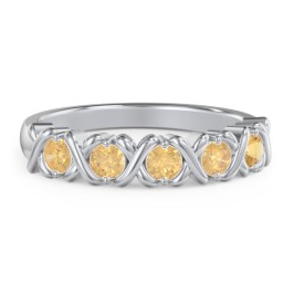 Hugs & Kisses XOXO Ring with 2-5 Stones