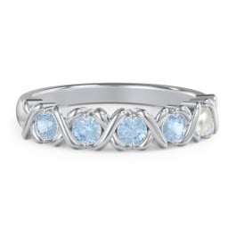 Hugs & Kisses XOXO Ring with 2-5 Stones