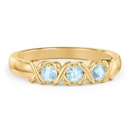 Hugs & Kisses XOXO Ring with 2-5 Stones