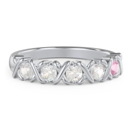 Hugs & Kisses XOXO Ring with 2-5 Stones