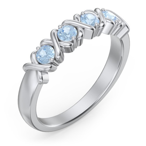 Hugs & Kisses XOXO Ring with 2-5 Stones