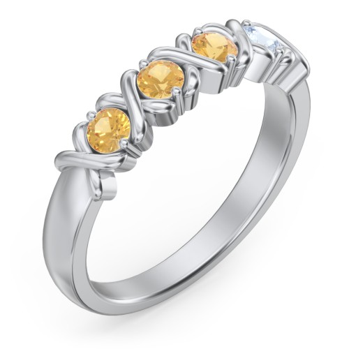 Hugs & Kisses XOXO Ring with 2-5 Stones