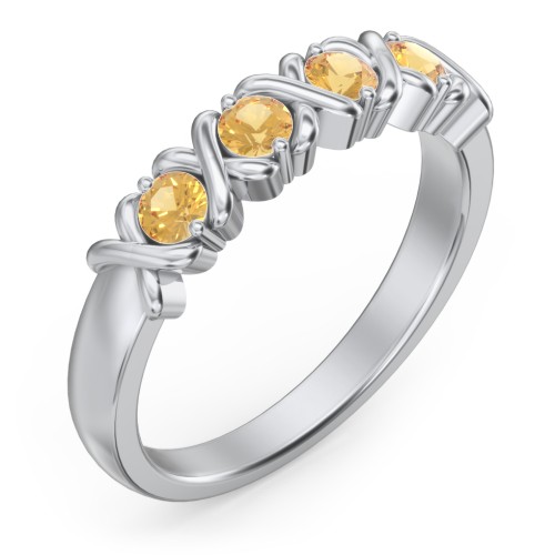 Hugs & Kisses XOXO Ring with 2-5 Stones