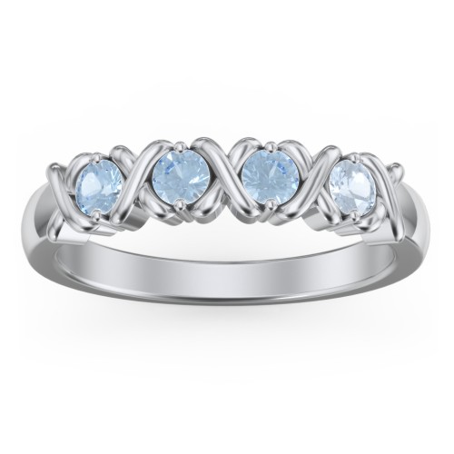 Hugs & Kisses XOXO Ring with 2-5 Stones