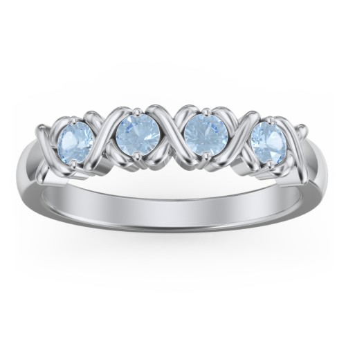 Hugs & Kisses XOXO Ring with 2-5 Stones