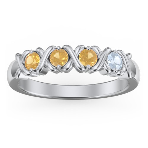Hugs & Kisses XOXO Ring with 2-5 Stones