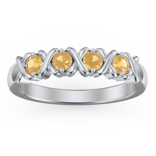 Hugs & Kisses XOXO Ring with 2-5 Stones