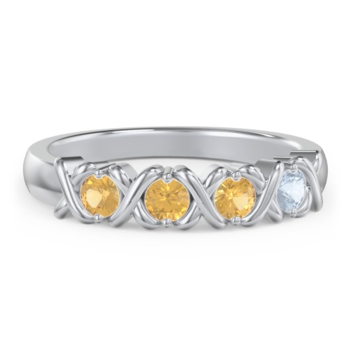 Hugs & Kisses XOXO Ring with 2-5 Stones