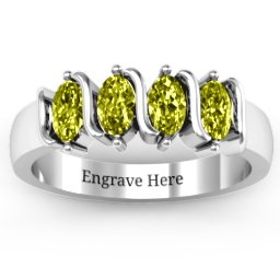 2-5 Oval Stones Ring