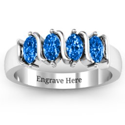 2-5 Oval Stones Ring