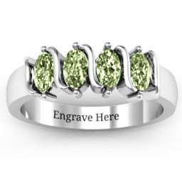 2-5 Oval Stones Ring