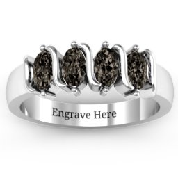 2-5 Oval Stones Ring