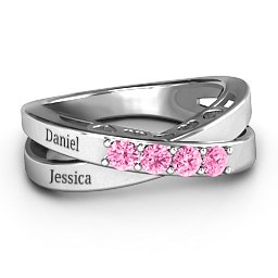 Across My Heart 4-Stone Ring