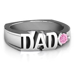 Greatest Dad Birthstone Men's Ring