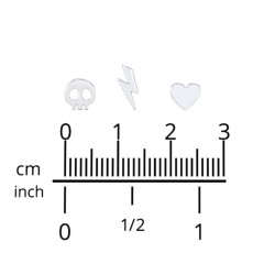 Engravable Edgy & Bold Stud Earrings Stack - Set of 3