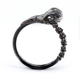 Carmilla - Crow Skull Ring in 925 Sterling Silver