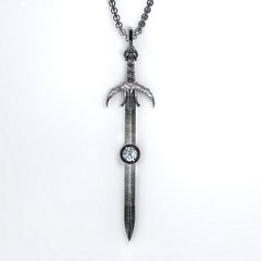 Carmilla - Sword of Hastur Pendant with Gemstone – Sterling Silver with Citrine