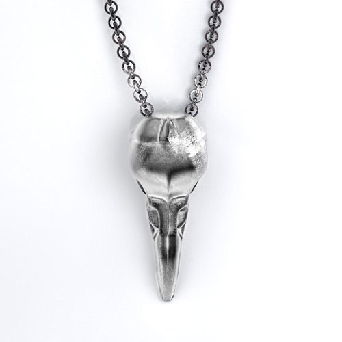 Carmilla - Crow Skull Pendant – Sterling Silver