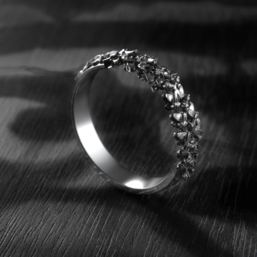 Carmilla - Wide Spine Band Ring – Sterling Silver