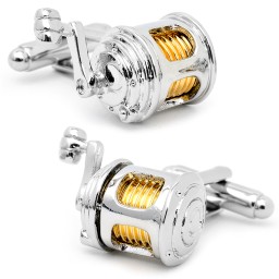 Fishing Reel Cufflinks in