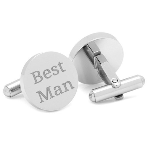 Round Infinity Engravable Cufflinks