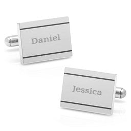 Engravable Etched Frame Cufflinks