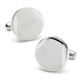 Engravable Baseball Cufflinks