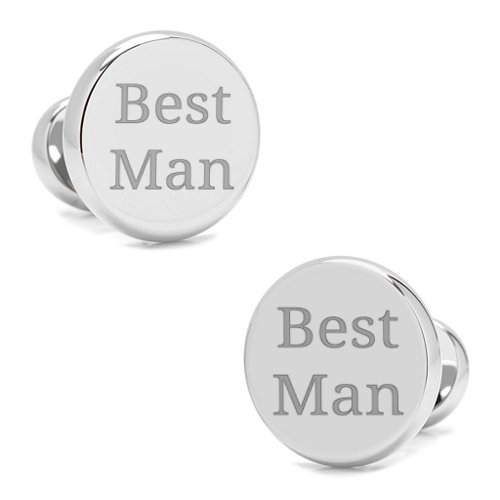 Engravable Classic Round Cufflinks – Stainless Steel