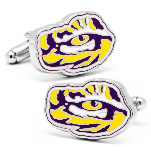 NCAA- LSU Tiger's Eye Cufflinks