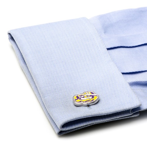 NCAA- LSU Tiger's Eye Cufflinks