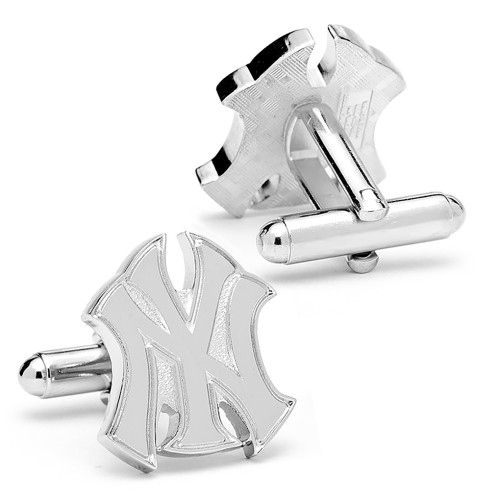 MLB- Silver New York Yankees Logo Cufflinks