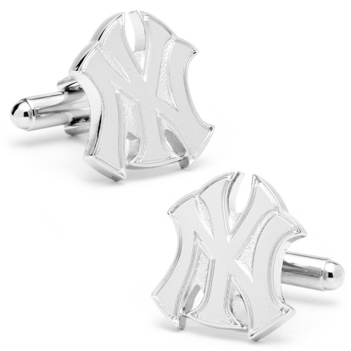 MLB- Silver New York Yankees Logo Cufflinks