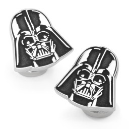 Star Wars - Recessed Matte Darth Vader Head Cufflinks in