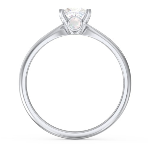 1/2 ct. Princess Gemstone Peek-A-Boo Engagement Ring with Tapered Band