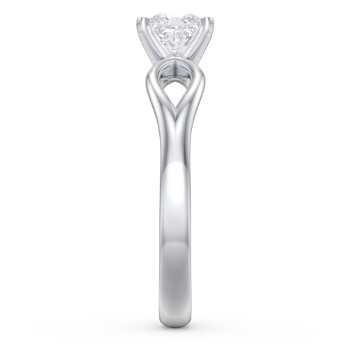 1/2 ct. Princess Gemstone Split Engagement Ring