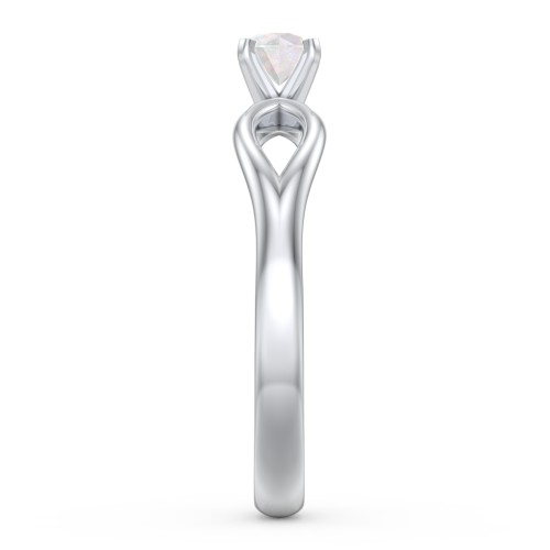 1/4 ct. Round Gemstone Split Engagement Ring