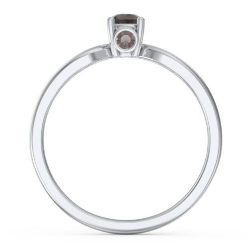 1/4 ct. Round Gemstone Split Peek-A-Boo Engagement Ring