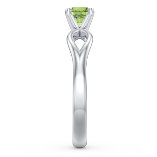 1/2 ct. Round Gemstone Split Engagement Ring